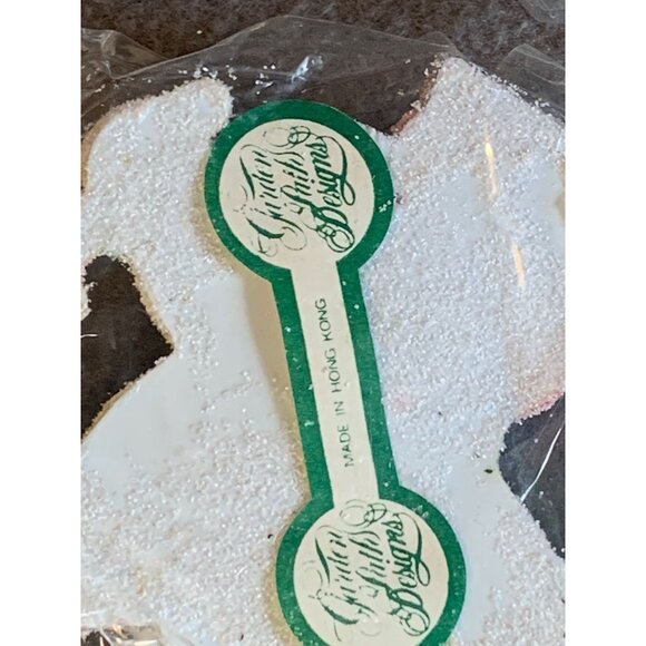 Flocked Snowman Set of 6 Floral Picks Made in Hong Kong Holiday Decor Vintage - Picture 3 of 13